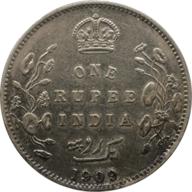 1 rupia 1909 indie brytyjskie a